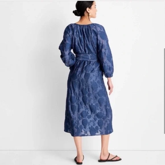 Gorgeous spring blue floral dress XS nwt - Picture 10 of 10